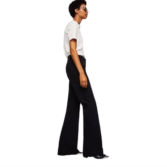 NWT High rise black flare bottom jeans - Picture 2 of 10